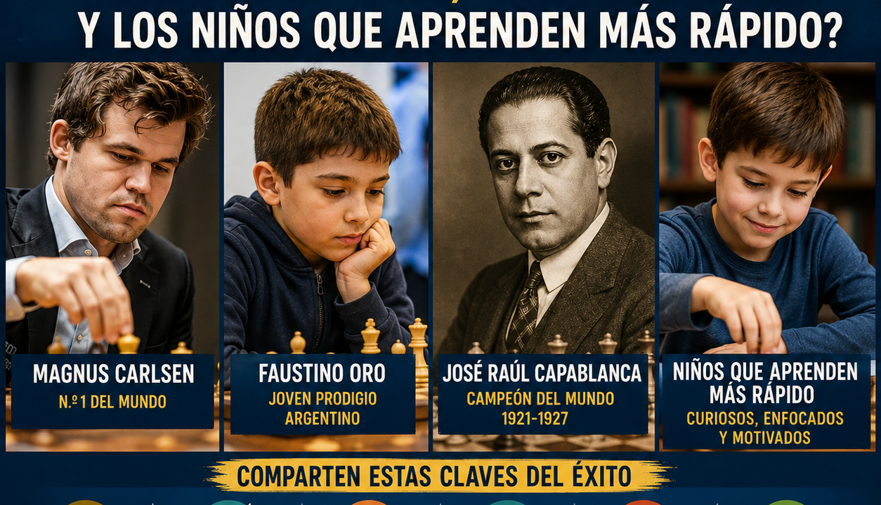 Niños prodigio ajedrez.