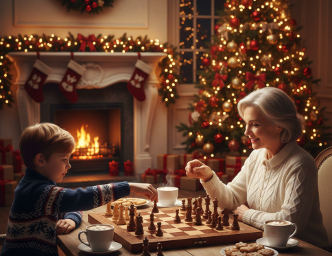 Ajedrez en navidad