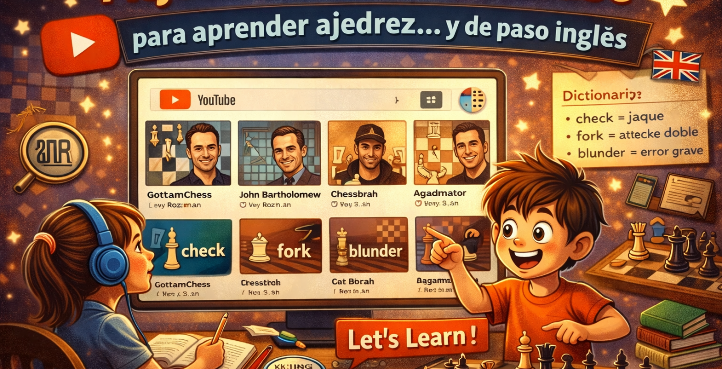 Canales youtube ajedrez inglés
