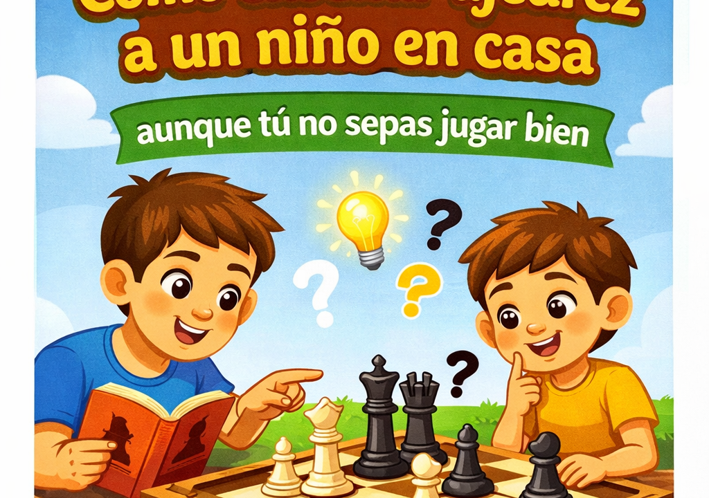 Enseñar a niños a jugar ajedrez.