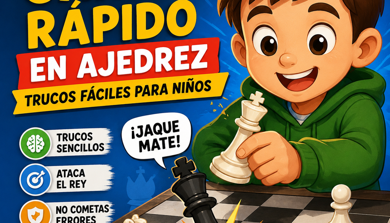 Ganar rápido en ajedrez niños.